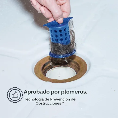 Vista 3 de ShowerShroom The Revolutionary - Protector de drenaje de ducha de 2 pulgadas Azul