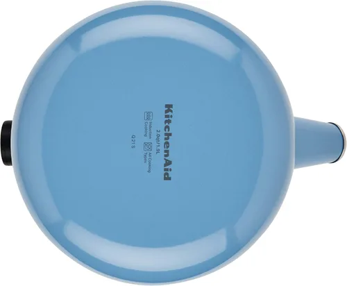 Vista 9 de KitchenAid Teakettles - Tetera silbadora de acero esmaltada y lista para inducción, tapa de acero inoxidable, 2 cuartos de galón, terciopelo azul