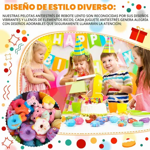 Vista 6 de Halloscume 72 piezas de juguetes de levantamiento lento Kawaii Animal Donut