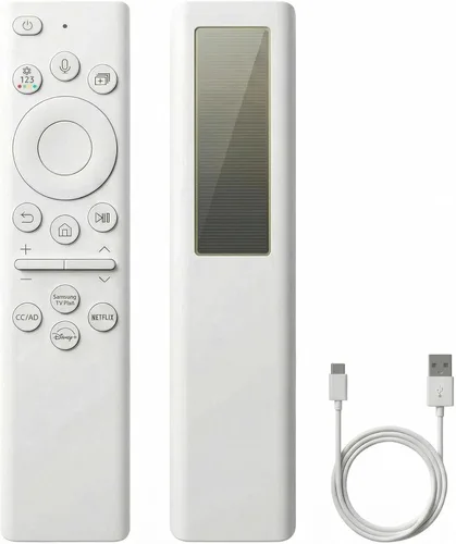 Vista 11 de para Samsung TV Remote BN59-01385A, compatible con Samsung Smart TV 2019-2025, control remoto de voz de carga solar, USB-C recargable
