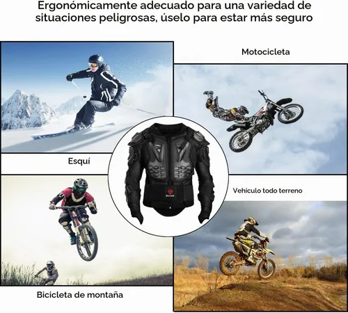 Vista 5 de GUTE Chaqueta de armadura de motocicleta de cuerpo completo para hombre
