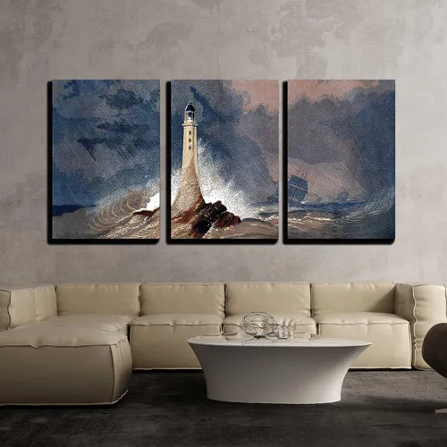 Vista 20 de wall26 - Arte de pared en lienzo de 3 piezas, delfín y león marino bajo el agua sobre fondo del océano mirándote - Arte moderno para el hogar