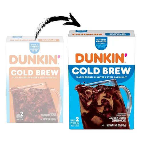 Vista 5 de Dunkin' Paquetes de café molido de preparación fría, bolsa de 8.46 onzas