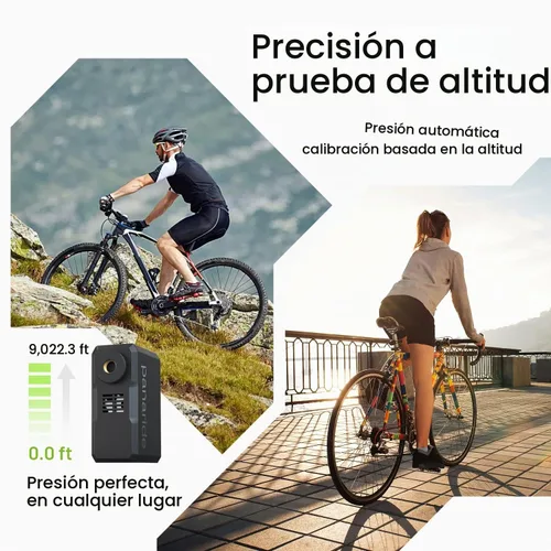 Vista 8 de Mini bomba de bicicleta, mini bomba eléctrica de bicicleta de 120 PSI, 4.23 oz, parada automática inteligente, precisión de ± 1 PSI, bomba eléctrica