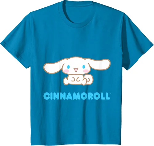 Vista 60 de Cinnamoroll Character Front and Back T-Shirt S Negro