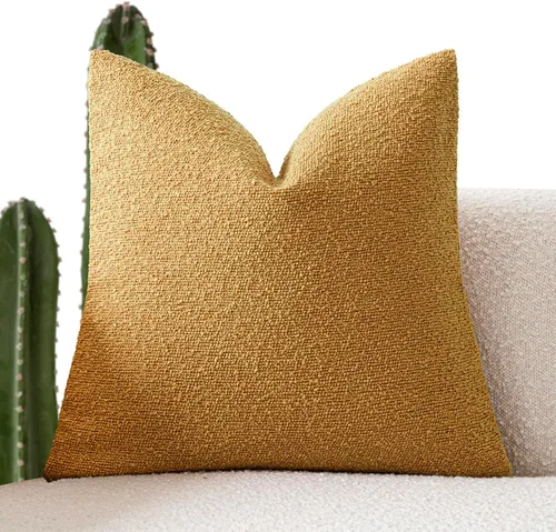 Vista 14 de Foindtower Fundas de almohada decorativas con textura de boucle, fundas de almohada sólidas, neutrales, suaves y acogedoras para silla, sofá