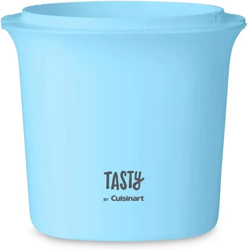 Vista 3 de Tasty by Cuisinart ICM100TBL Máquina para hacer helados, 8.71 pulgadas de largo x 8.71 pulgadas de ancho x 10.49 pulgadas de alto, azul