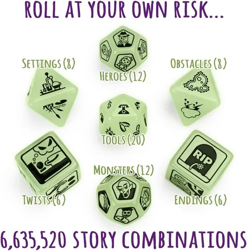 Vista 2 de Story Time Dice: Scary Tales - Brilla en la oscuridad por Imagination