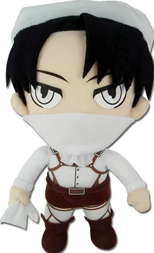 Vista 3 de GE Animation Great Eastern Attack on Titan Cleaning Levi Ackerman - Peluche de peluche, 8.5 pulgadas