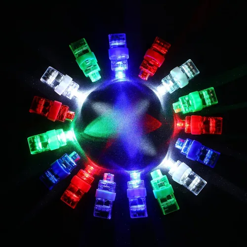 Vista 2 de Hortsun - 200 luces LED para dedos, recuerdos de fiesta, multicolor