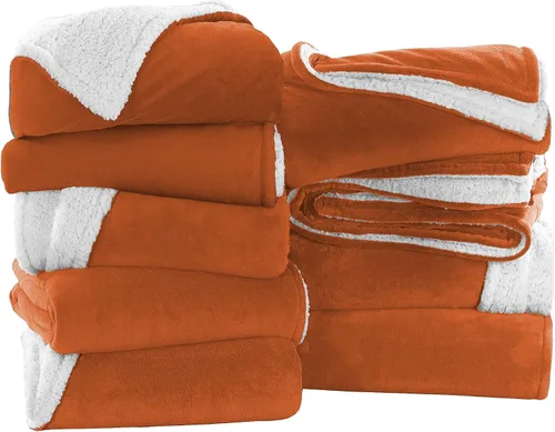 Vista 37 de IR Imperial Rooms Mantas Sherpa de color rosa bebé tamaño King para cama – Paquete al por mayor de 9 mantas Sherpa – Manta suave y esponjosa