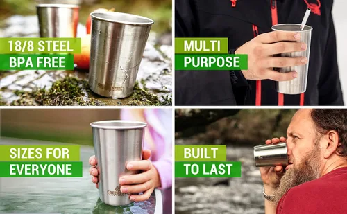 Vista 9 de Vasos para niños de 10 onzas – Vasos de acero inoxidable para el hogar, fiesta, campamento y actividades al aire libre – sin BPA, irrompibles, vasos