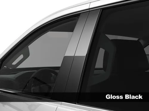 Vista 8 de Rvinyl Kit de molduras de ventana precortadas para postes de pilar en negro brillante, compatible con Ford Fusion 2013-2020 - Parte trasera adhesiva
