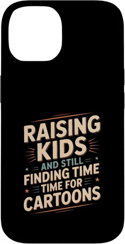Vista 4 de Raising Kids and Still Finding Time Time for Cartoons Humor Case for iPhone XR