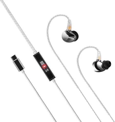 Vista 10 de Questyle NHB12 - Auriculares con cable para iPhone con amplificadores de auriculares [Certificado Apple MFi] Verdaderos auriculares intrauditivos