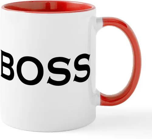 Vista 27 de CafePress – como un Boss Taza – El único Taza de café, taza de café, S, Blanco