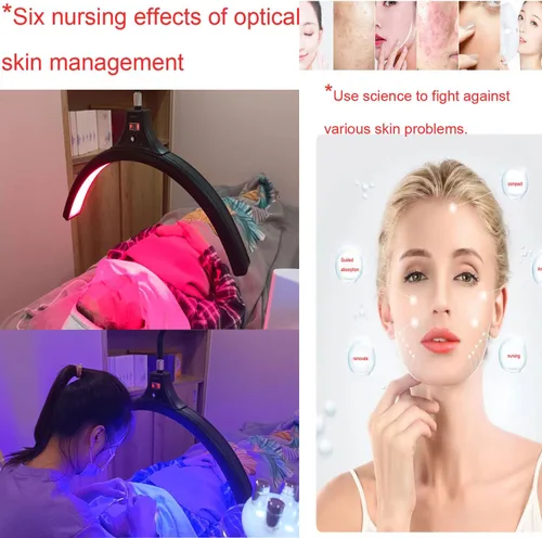 Vista 2 de Lámpara LED de piso para esteticistas, tatuajes, PMU, maquillaje, lámpara de luna facialista - Iluminación para belleza, cuidado de la piel