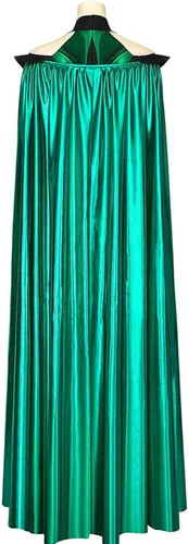 Vista 4 de Masfrida Disfraz de Hela para niños, overol de cosplay con capa para niñas, traje de Halloween