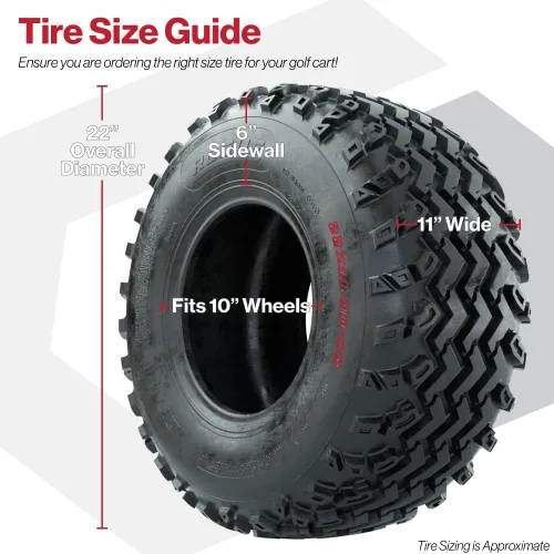Vista 2 de GTW Rogue - Neumático todo terreno para carrito de golf de 22 pulgadas, 22 x 11-10, 4 capas, requiere kit de elevación, banda de rodadura