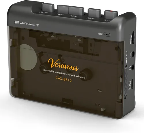 Vista 8 de Grabador portátil del reproductor de cinta de casete Bluetooth Naranja