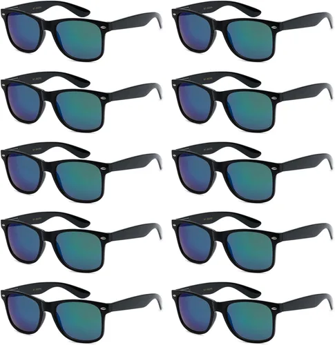 Vista 32 de Paquete de 10 lentes de sol a granel con protección UV para Bandera Americana Humo