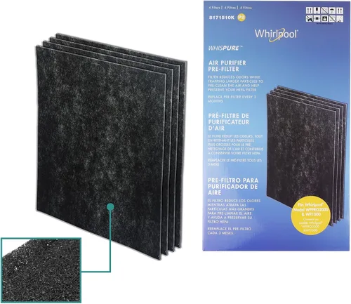 Vista 2 de Whirlpool WPPRO 2000 - Juego de filtros de carbón activado auténtico, purificador de aire HEPA que reduce el olor para mascotas, elimina el humo