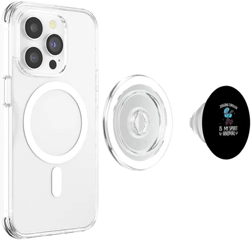 Vista 4 de Jogging Stroller Baby Running Buggy Workout Cardio Fitness PopSockets MagSafe PopGrip for iPhone