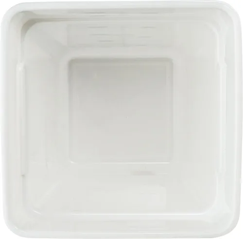 Vista 4 de Winco Contenedor cuadrado de almacenamiento, 22 cuartos de galón, blanco, mediano