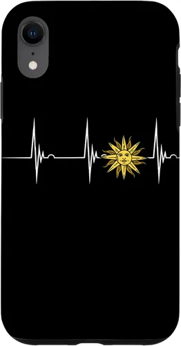 Vista 8 de Funda para iPhone 15 Uruguay Pride Heartbeat EKG Pulse Uruguay Flag Uruguay