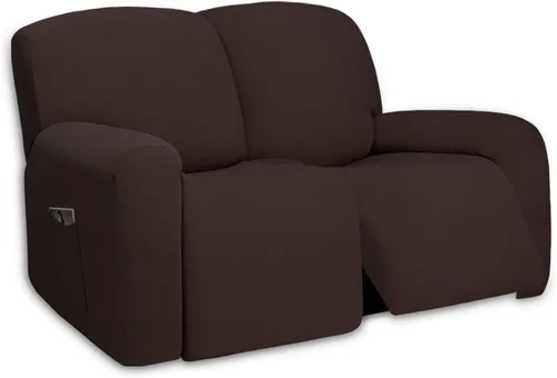 Vista 81 de PureFit Funda súper elástica para sofá reclinable con bolsillo, funda de sofá suave y antideslizante de elastano, lavable, protector de muebles