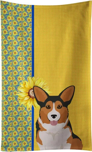 Vista 12 de Caroline's Treasures WDK5313KTWL - Toalla de cocina con diseño de girasoles de verano, color negro y tostado, Airedale Terrier, toalla de mano