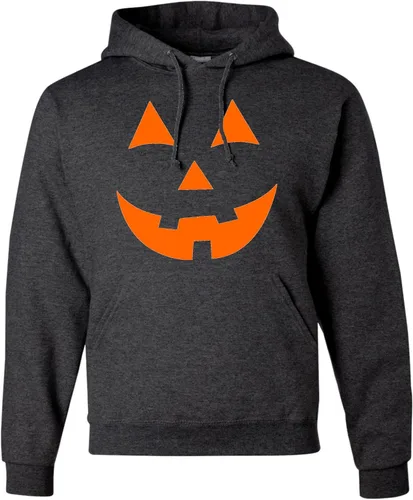 Vista 17 de Go All Out Jack O Lantern Pumpkin Face Halloween Divertida sudadera con capucha para hombre y mujer Naranja