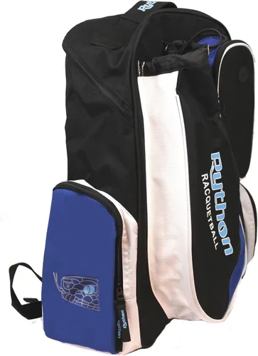 Vista 4 de Python Deluxe "Mochila" Serie de bolsas de raquetbol (negroazul, negrorojo)