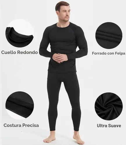 Vista 5 de Dalavch Paquete de 5 camisas de compresión térmica para hombre con forro 3 negro 1 blanco 1 gris
