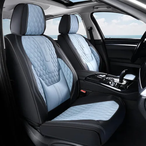 Vista 45 de Coverado Fundas de asiento delantero, fundas de asiento delantero de automóvil, fundas de asiento de piel de napa para automóviles, fundas