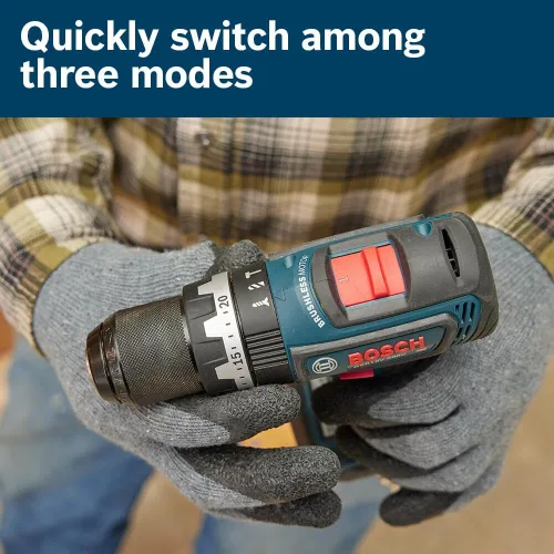 Vista 5 de Bosch GSB18V-800CB24 1/2 pulg. Kit de taladro percutor/taladro sin escobillas listo para conectar con (1) batería CORE18V® de 4 Ah de potencia