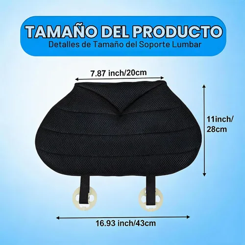 Vista 4 de Big Hippo Cojín ortopédico de espuma viscoelástica para silla de alivio del dolor de coxis y ciática en forma de U, soporte ergonómico de postura