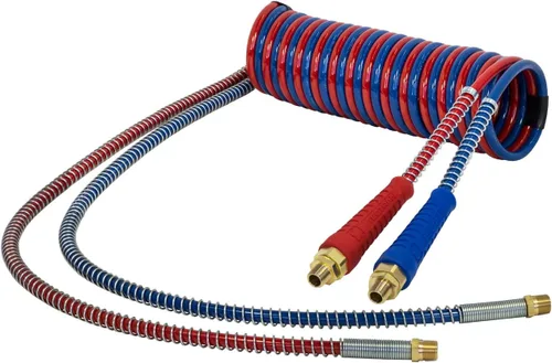 Vista 5 de Tectran MAGNUMFLEX-HD™ Bobinas de manguera de freno de aire para camión de doble línea premium Agarre flexible Resistente a la corrosión Cable