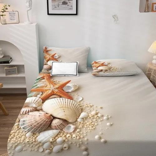 Vista 3 de Juego de sábanas tamaño individual: sábanas y fundas de almohada, sábanas y fundas de almohada, microfibra suave y bolsillo profundo y patrón sin
