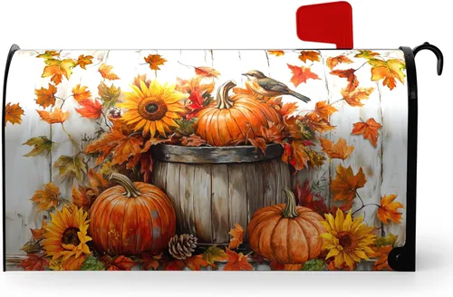 Vista 57 de Funda magnética para buzón patriótico de verano del 4 de julio, cubierta para buzón de bandera de Estados Unidos, diseño floral, Día
