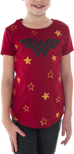 Vista 2 de DC Comics Camiseta Mujer Maravilla Logo & Estampado de Estrellas