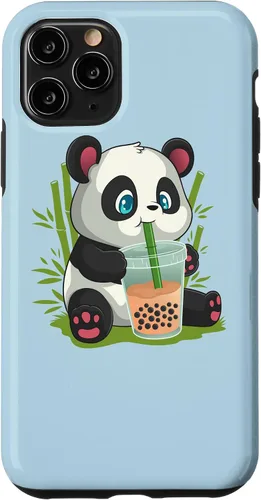 Vista 29 de Kawaii Cute Anime Panda Otaku Japanese Bubble Boba Case for iPhone 17