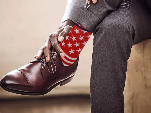 Vista 2 de Different Touch Calcetines de vestir de diseño de moda coloridos para hombres 10-13
