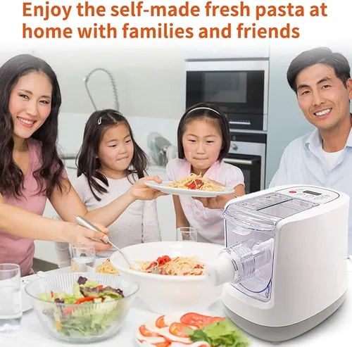 Vista 2 de Extrusora automática de pasta, prensa eléctrica para pasta, con 13 moldes de fideos, automática para crear tu propia deliciosa pasta fresca