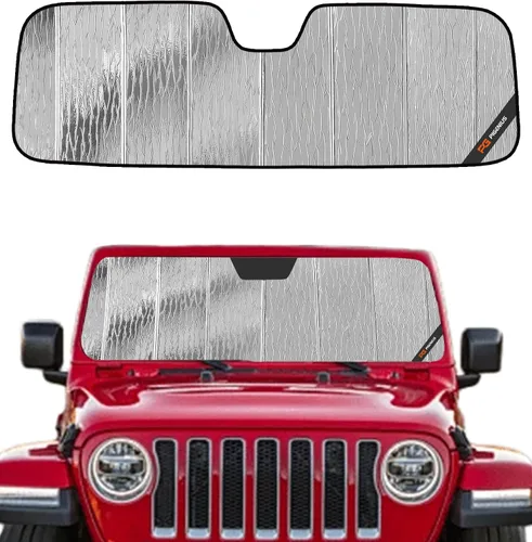 Vista 17 de Pigenius Parasol para Parabrisas para Jeep Wrangler 1997-2006 Sombrilla para Ventana Delantera - Salvaguarda