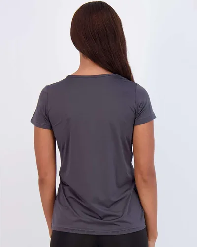 Vista 4 de Real Essentials - Paquete de 5 camisetas deportivas de tela Dry Fit Tech Stretch, de manga corta y cuello redondo, para mujer