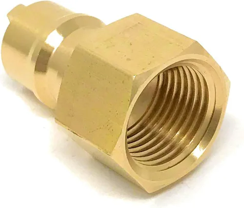 Vista 6 de Conector de manguera de conexión rápida NPT hembra, válvula de liberación rápida para aplicaciones de propano, LP, gas natural, fluidos o aire