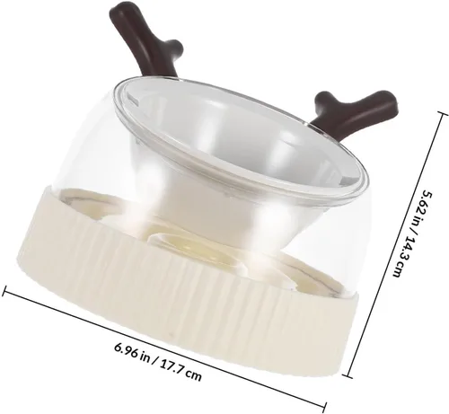 Vista 2 de Ceramic Slow Feeder PET Bowl for Cats and Dogs Anti Spill Dish