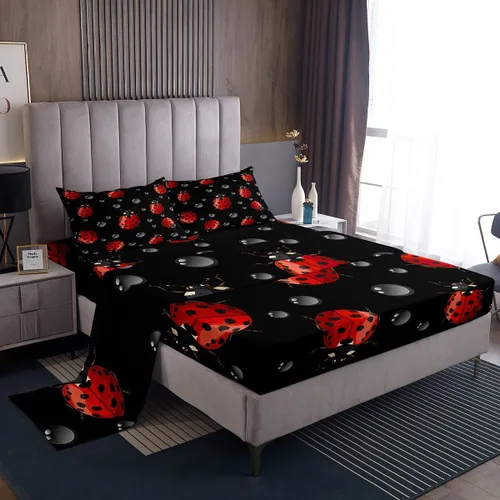Vista 15 de Erosebridal Sábana bajera ajustable de fuego negro y amarillo, tamaño individual, juego de sábanas de llama de desastre natural para niños