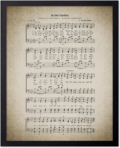 Vista 53 de Poster Master Póster de partitura de música vintage, impresión de himno retro, regalo para músico, amigo, "How Great Thou Art, himno, verso